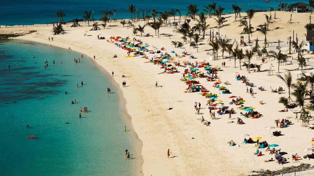 People on beach Marine reserve by MSC